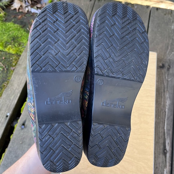 Dansko Wm’s Professional Stained Glass Clog Mules In Multicolor Sz 41 EU - Picture 6 of 16